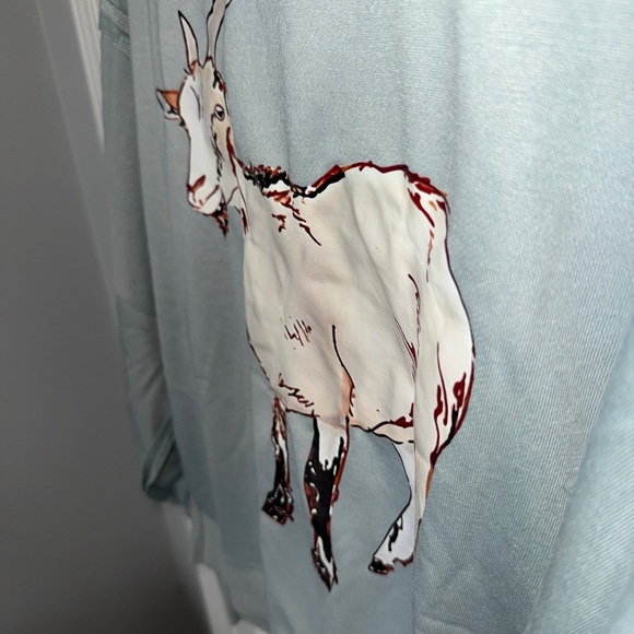 NWOT Goat Print Sweatshirt - Picture 4 of 7